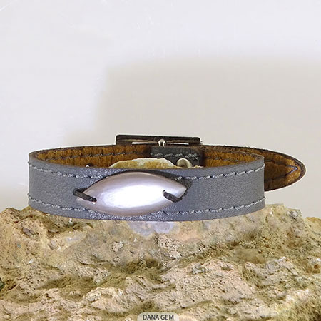 دستبند چرم سنگ طبیعی